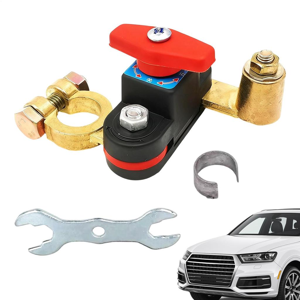 Car Battery Disconnect 12-48V Cut Off Knob Auto Battery Disconnector for Marine Boat Home Electrician Engineering Inspection