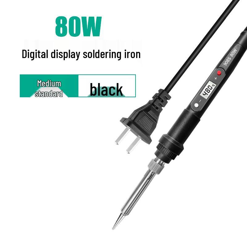 80W Digital Display Adjustable Temperature Soldering Iron for Household Use - Internal Heating & Constant Temperature.