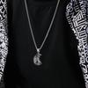 European and American Retro Fashion Trend Punk Moon Wolf Domineering Cool Necklace Pendant