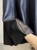 Women's High-End PU A-line Leather Skirt: 2025 Autumn High-Waisted Medium-Length with Good Drape and Inner Layer