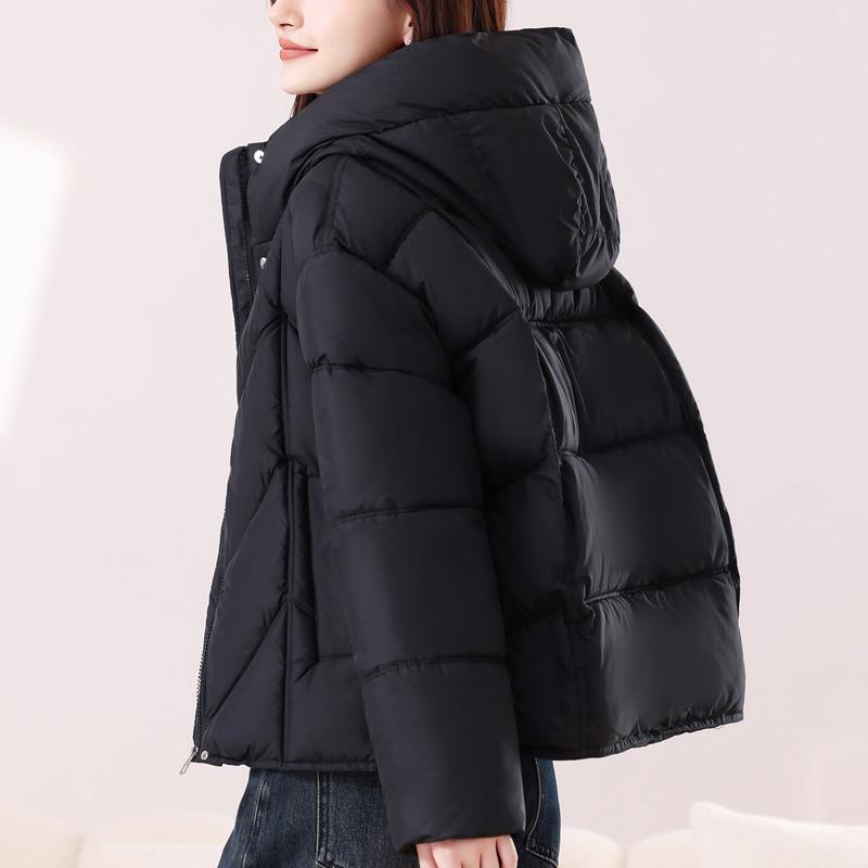 Fashion Winter Jackets Woman Short Parkas Hooded Plus Size Loose Thick Warm Outerwears Women's Coats