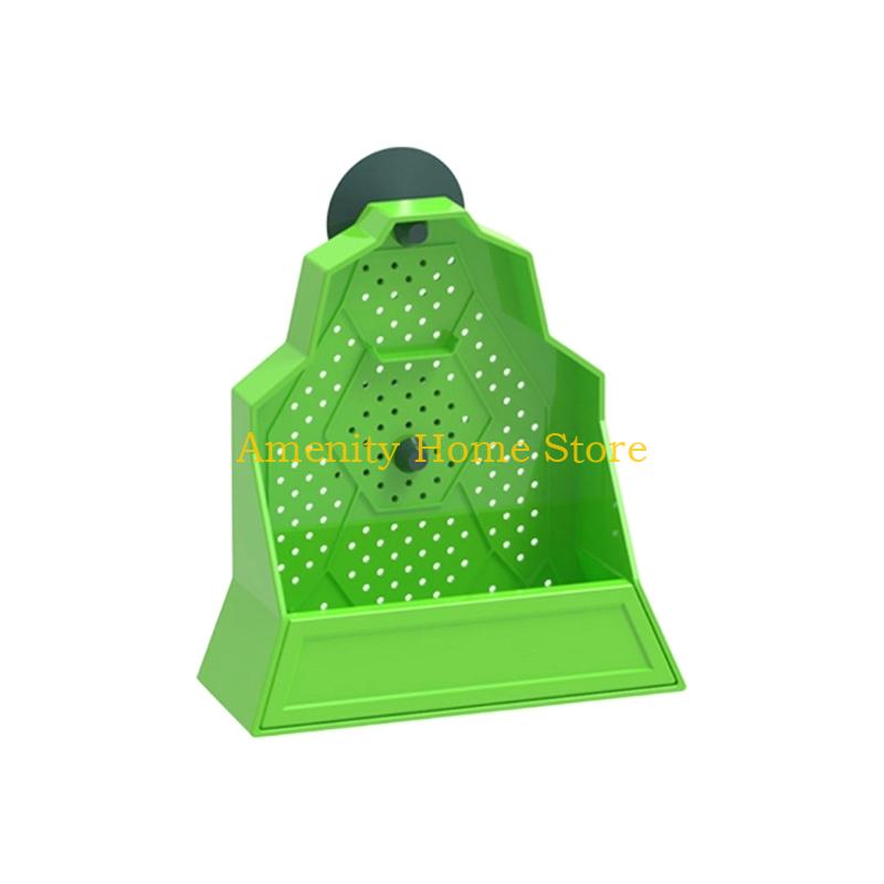 F26C Suction Cup Reptiles Feeder Dish Ventilated Escape Proof Design For Live Insect Terrarium