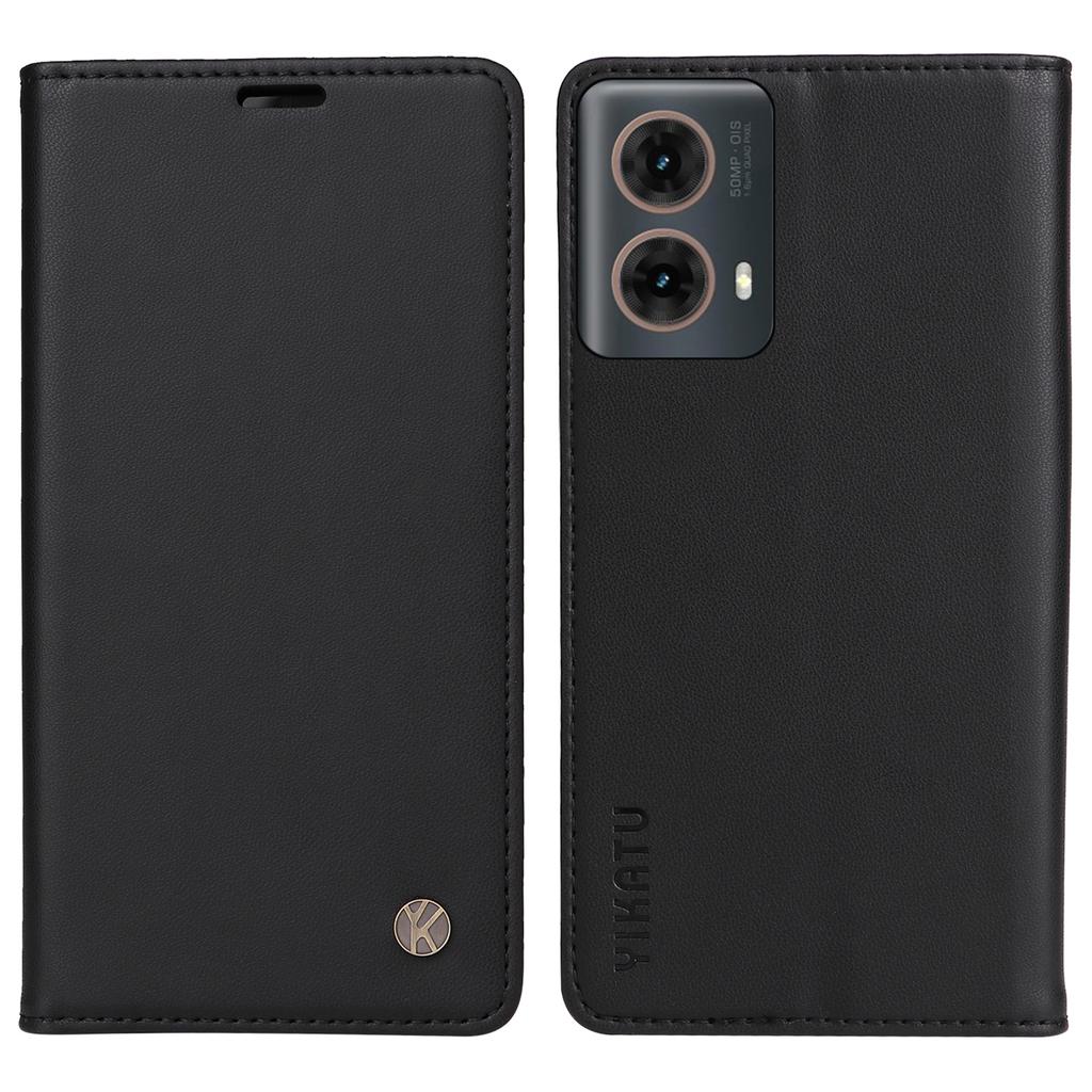 YIKATU YK-001 For Motorola Moto G85 5G/S50 Neo 5G Wallet Case Strong Magnetic Leather Phone Cover