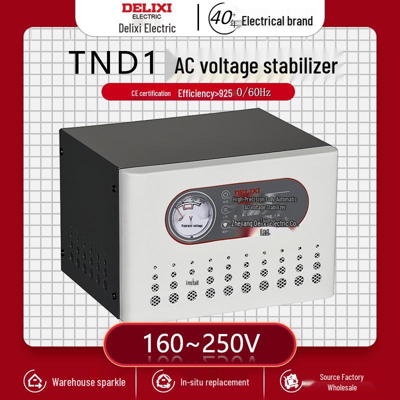 DELIXI TND 0.5KVA Single-Phase High-Precision Automatic Voltage Stabilizer Dual Z