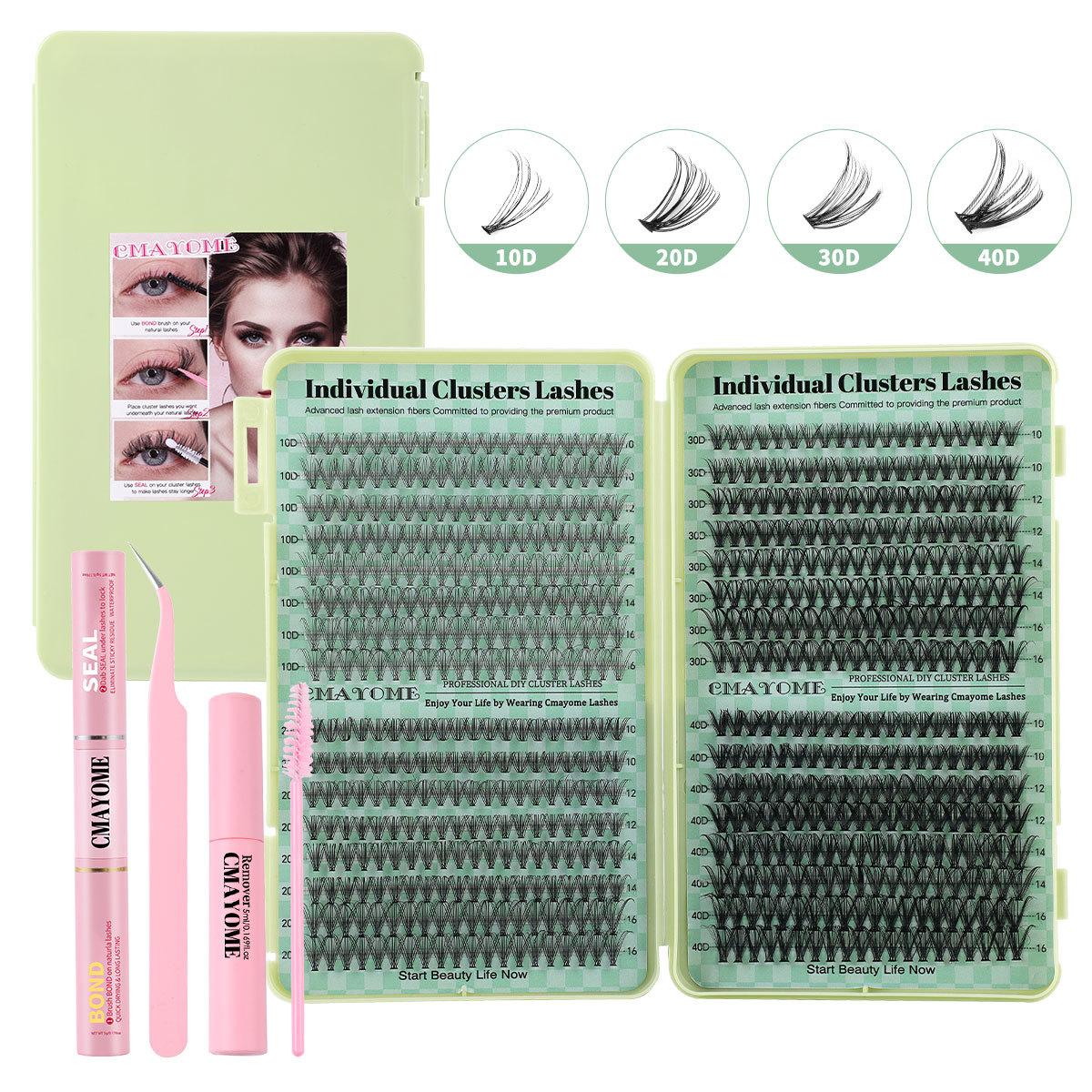 

640 Пучков DIY Одиночные Пучки Накладных Ресниц Натуральные Густые D-Song Сегментированные Наращиваемые Ресницы