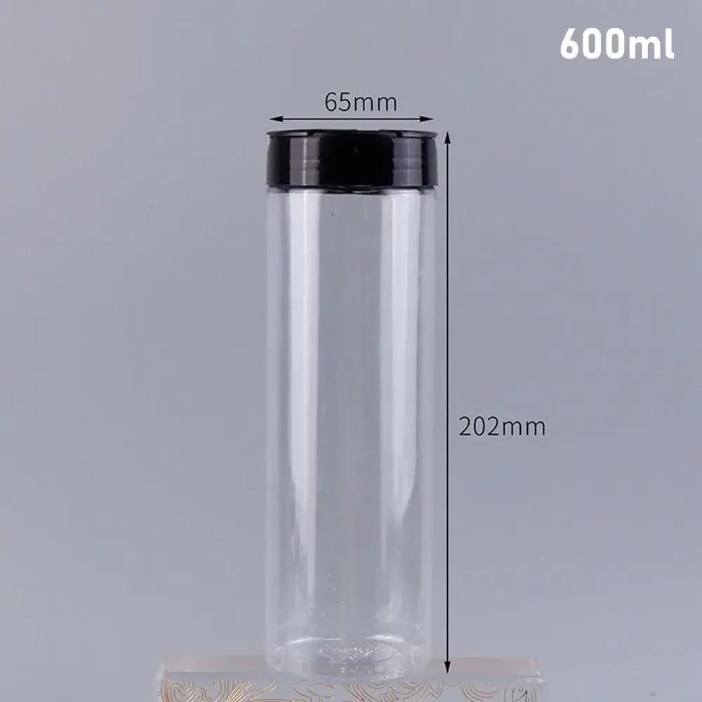 1Pcs Kitchen Gadget Seasoning Bottle with Butterfly Lids Labels Clear BBQ Condiment Box Plastic 130ml-600ml Spice Jars