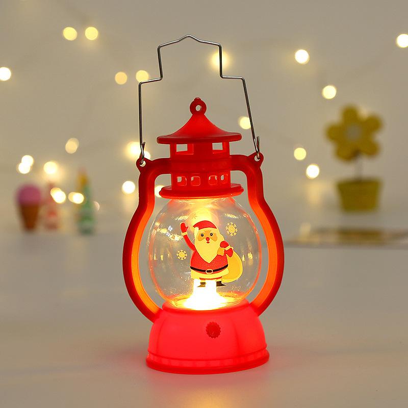 Mini LED Nachtlampe Weihnachts-Tischschmuck Tragbare Öllampe Festival Weihnachtsfeier Dekoration Requisiten Leuchtendes Pferdelicht