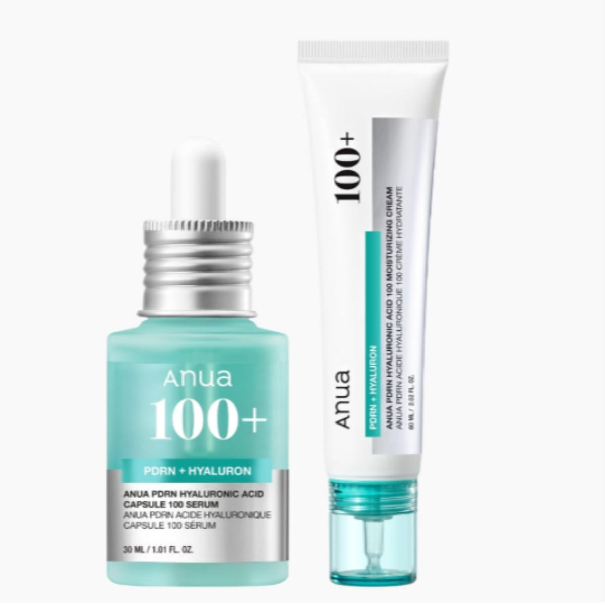 

[ANUA] PDRN Hyaluronic Capsule 100 Serum 30ml + Cream 60ml Special Set | Intensive Elasticity & Deep Hydration | Anti-Aging & Glass Skin Care