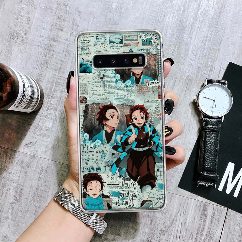 Чехол для телефона Demon Slayer Anime Kimetsu No Yaiba для Samsung Galaxy S20 FE S10 Plus S21 S22 Ultra S10E S9 S8 S7 Edge J4 + Fundas Samsung S20 Ultra
