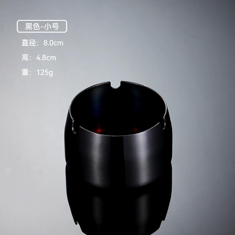 Stainless steel ashtray 018 heightened and closed windproof cigarette disc hotel drop-resistant color smoking set business gift