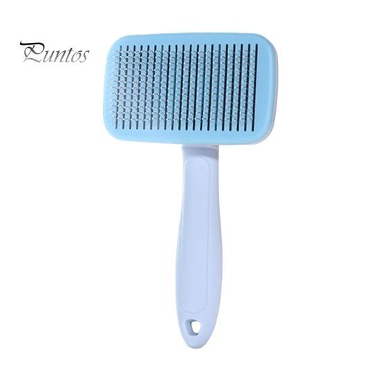 

Самоочищающаяся щетка для домашних животных, безопасная для кожи, щетка для ухода за кошками, средство для удаления шерсти у домашних животных и щенков синий