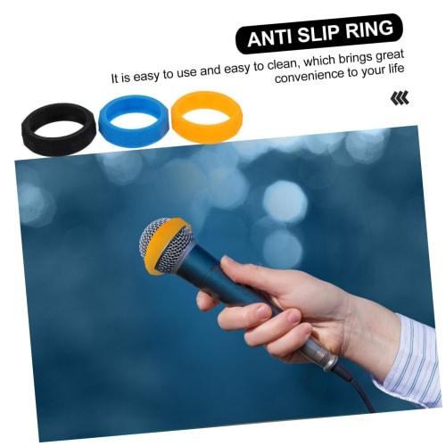 ERINGOGO 6-Piece Silicone Anti-Slip Ring for Microphone, Anti-Rolling Microphone Protection