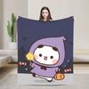 Super Warm BlanketStudents Picnic Bubu Dudu Halloween Throw Blanket  Flannel Bedspread For Living Room Aesthetic Sofa Bed Cover