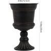 Angoily Classic Garden Urn Planter for Outdoor Plants Decorative Black Urn Planter Vintage Style Flower Pot for Home Garden Front Porch Door Deck