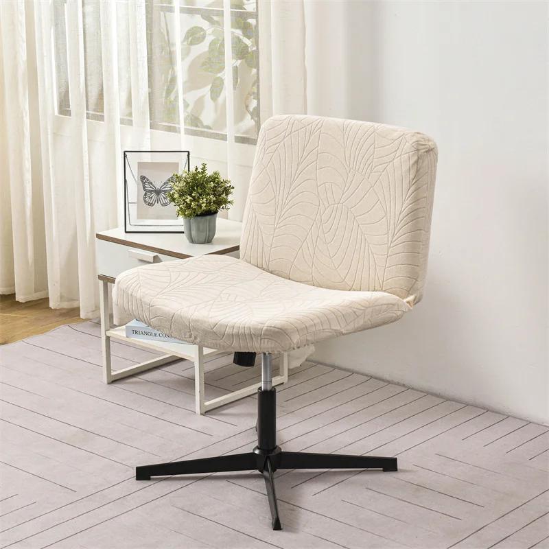 Wasserdichter Stretch-Jacquard Bürostuhl Überzug Elastischer Schminktisch Drehstuhlbezug Mittlere Rückenlehne Breiter Sitz Computerstuhl Hülle Zuhause