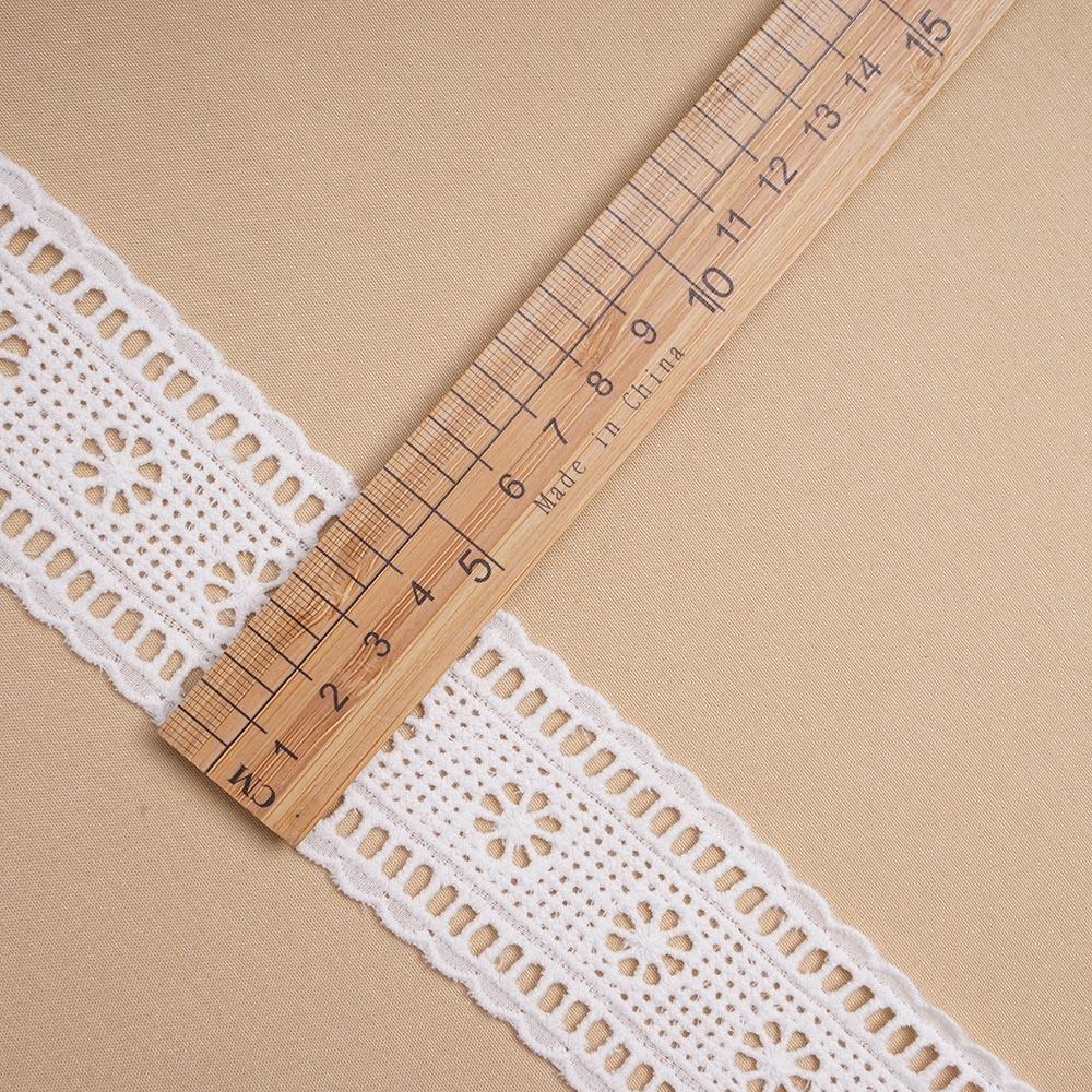 

3 метра/лот 4 см белый хлопок ажурный вышитый кружевной материал для отделки