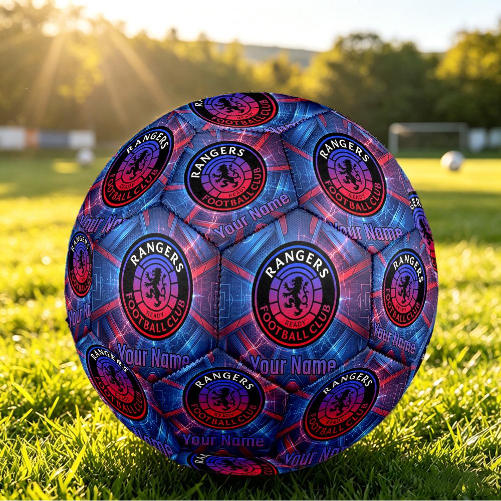 Personalizovaný fotbalový míč velikosti 5 s motivem Rangers FC pro venkovní hry Sportovní míč Dárek
