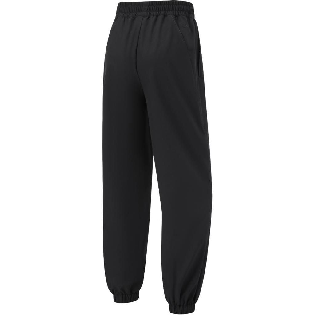 Li-Ning Fitness Series Lettered Elastic Comfortable Breathable Cuffed Casual Pants Women Bottoms Black AYKU106-2