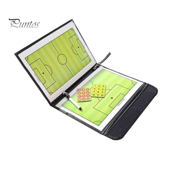 

Футбольная тактическая доска, магнитный тренерский планшет, складная стратегическая доска с маркерами, чехол из искусственной кожи для тренировок и игровых дней Football