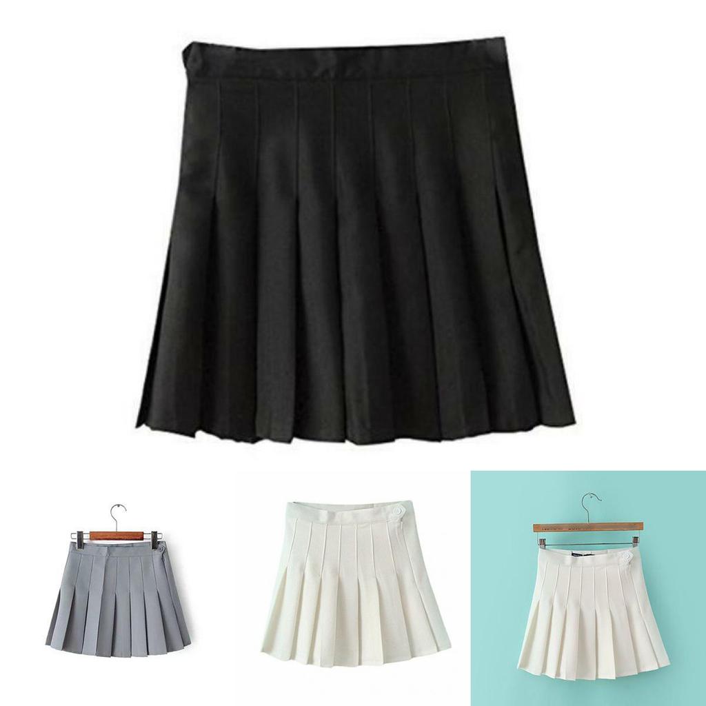Gonna da Tennis Pieghettata Slim a Vita Alta da Donna/Ragazza con Pantaloncino di Sicurezza per Comfort Stilistico