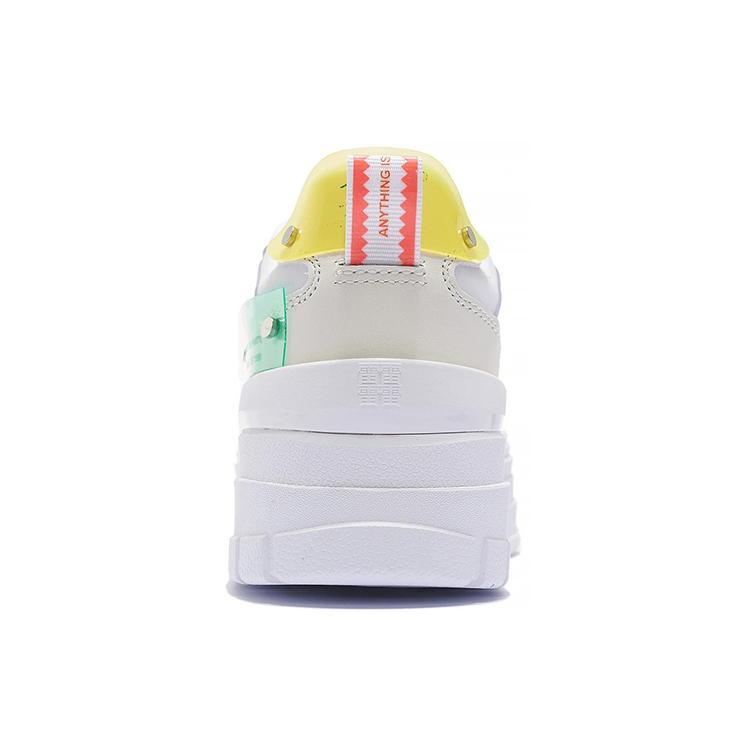 New LiNing Wave Low Top Skateboard Shoes Women's White Purple AGCS198-1