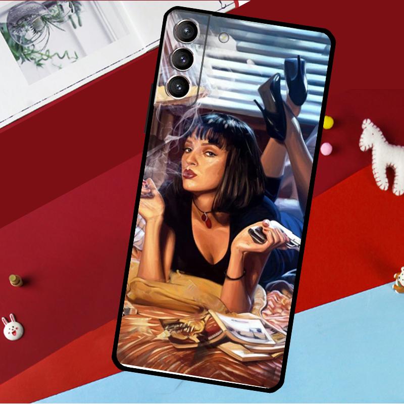 Mia Pulp Fiction Funda For Samsung Galaxy S26 S25 S24 S22 S23 Ultra Plus S20 S21 FE S9 S10 S25 FE Phone Case