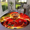 CR7 Cristiano Ronaldo Round Area Rug,Carpet Rug for Living Room Bedroom Sofa Playroom Decor,Non-slip Floor Mat