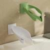 Rotatable Leaf-shaped Wall-mounted Adjustable Drain Soap Box Diversion Soap Rack Wash Basin Soap Rack