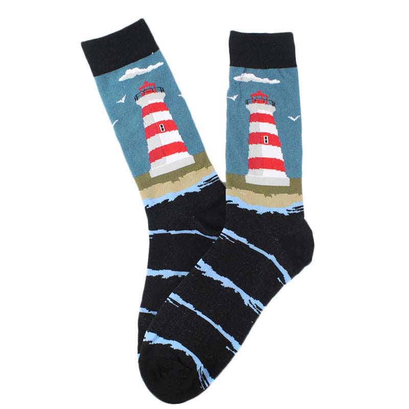 Happy Cool Harajuku Crew Mens Socks Hip Hop Street Big Size Funny Socks Men Skateboard Painting Calcetines Homme Divertidos Sox