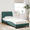 VidaXL Bed with Mattress, Upholstered Bed with Headboard Cushion, Single Bed, Adult Bedroom Interior Bed, 3208637