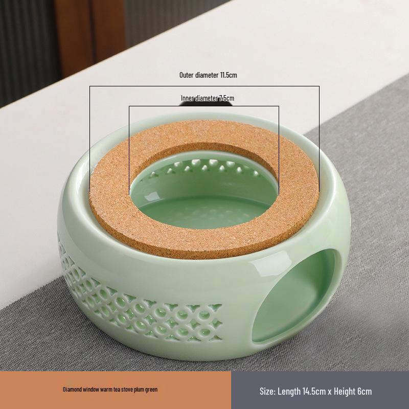 Ceramic Candle Warmer for Tea - Insulating Stove for Boiling and Warming in Home, Restaurant, or Hotel