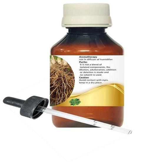 Levenmooi Vetiver (Chrysopogon Zizanioides) Pure & Natural Therapeutic Grade Essential Oil Plastic with Dropper