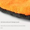 Two-Sided Corals Fleece Car Wash Gloves, Pair of Hand Cleaning Mitts with Orange and Gray Sides for Vehicle Washing and Kitchen Counter Wiping