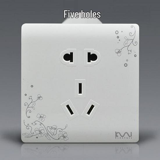 Decorative Wall Socket & Switch Module - Five-Hole Household Power Panel