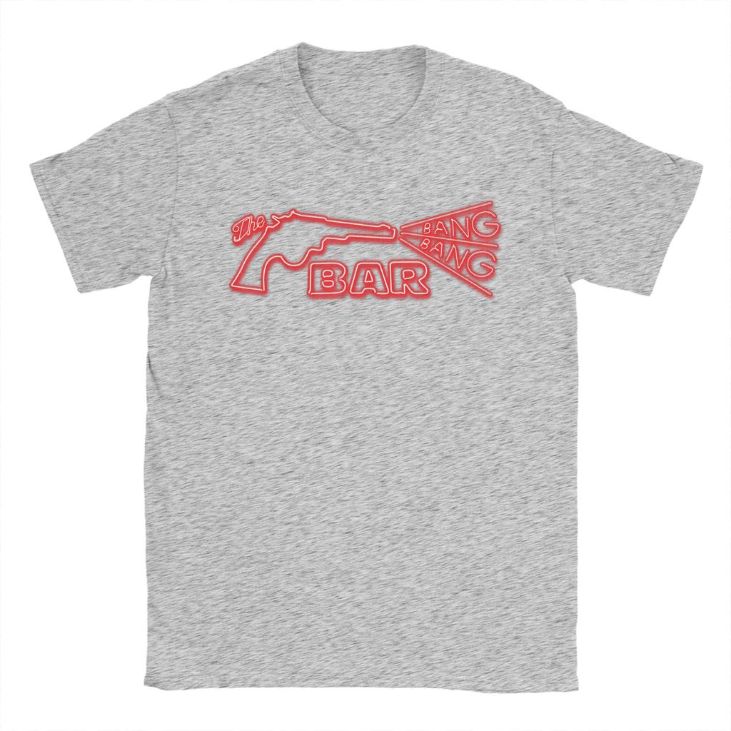 Vintage Twin Peaks The Bang Bang Bar Neon Sign TShirt Unisex Round Collar Cotton T Shirt Short Sleeve Tees XL XL XL Tops