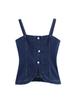 Damen Sommer 2026 Europäische & Amerikanische Mode Sexy Enganliegendes Jeans-Trägertop