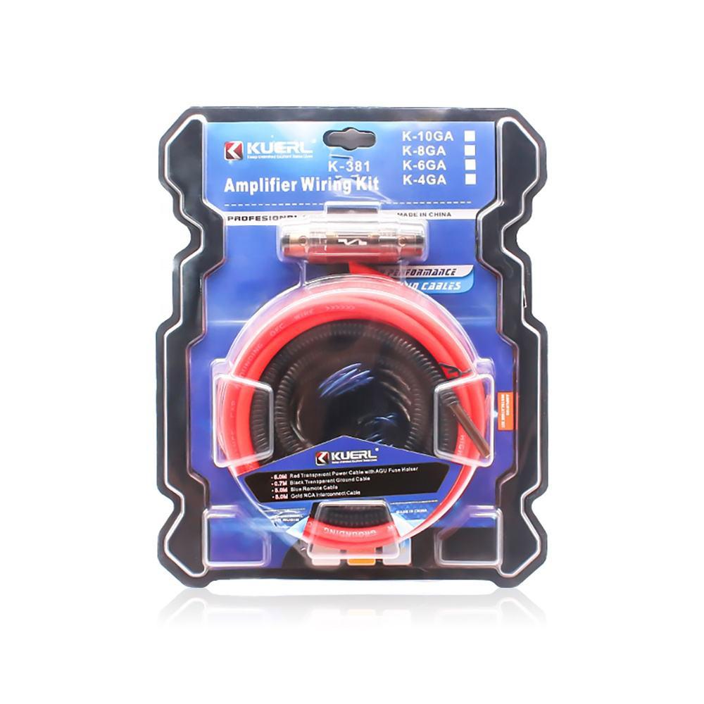 6/10GA Car Audio Amplifier Cable 60AMP Subwoofer Power Copper Clad Aluminum Installation Wiring Kits Vehicle Modification Parts