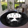 fridaythe13th Round Area Rug,Carpet Rug for Living Room Bedroom Sofa Playroom Decor,Non-slip Floor Mat