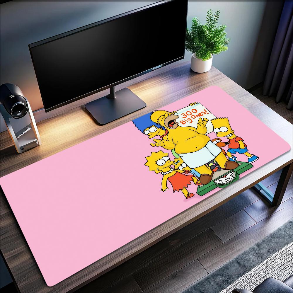 Funny Mouse Pad The Rubber Desktop XXL Desk Mats Non-slip Cartoon S-Simpsons Gaming Thickened Large MousePad Office