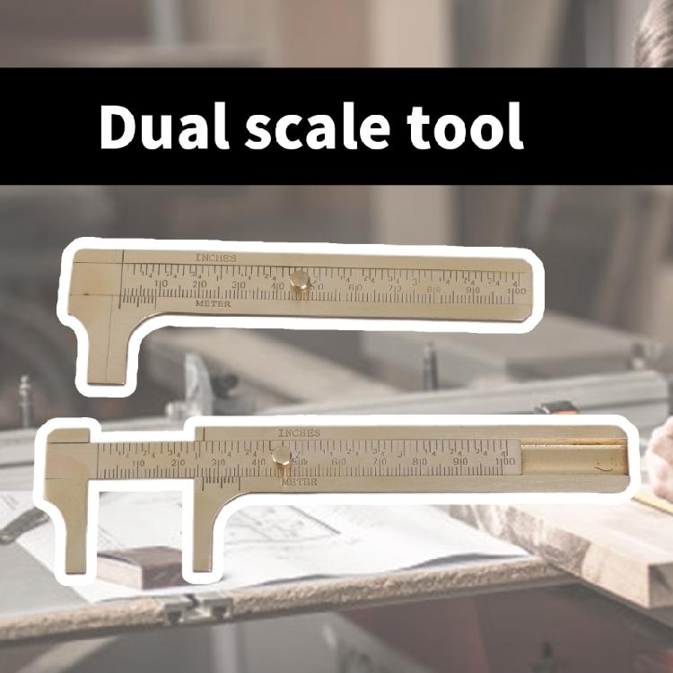 Set Of 2 Hand Brass Vernier Calipers with Clear Double  Scale Display Rustproof Measuring Tool for Small Item Measurement
