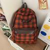 Schultasche Japanisch Retro Schultasche Weiblich Studentenmode Karierter Rucksack Einfach Große Kapazität Mittelschüler Computer Rucksack