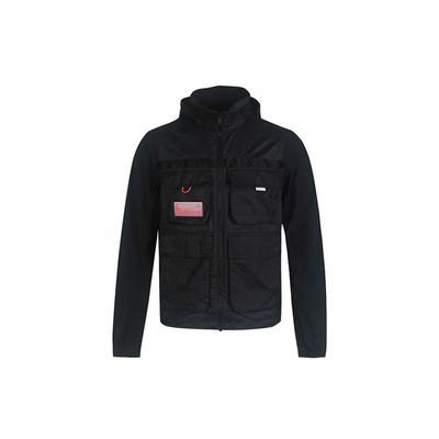 23 Giacca con Zip Tecnica con Cappuccio Riponibile e Logo Giubbotti Uomo Nero CK8936-010