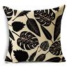Black And White Collection Geometric Prints Linen Pillowcase Square Bedroom Car Decor Cushion Cover 40Cm/45Cm And 50Cm