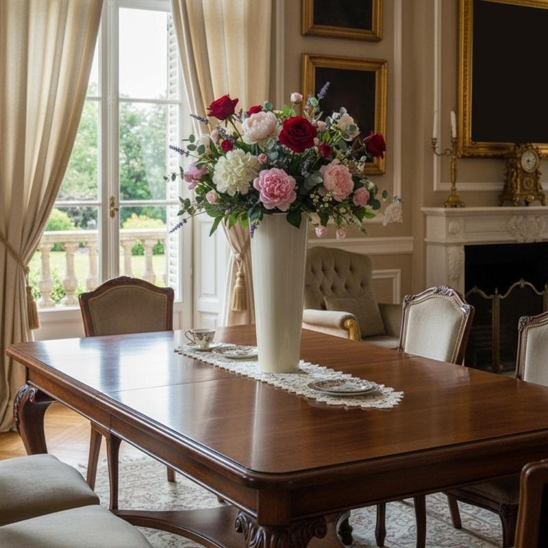 2Pcs Large Metal Vases Farmhouse French Flower Bucket Vases for Cut Flowers Wedding Table Centerpiece Home Decorations