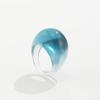 Transparent Colored Resin Ring, Smooth Curved Stackable Declaration Ring, Suitable for Daily Party Wear