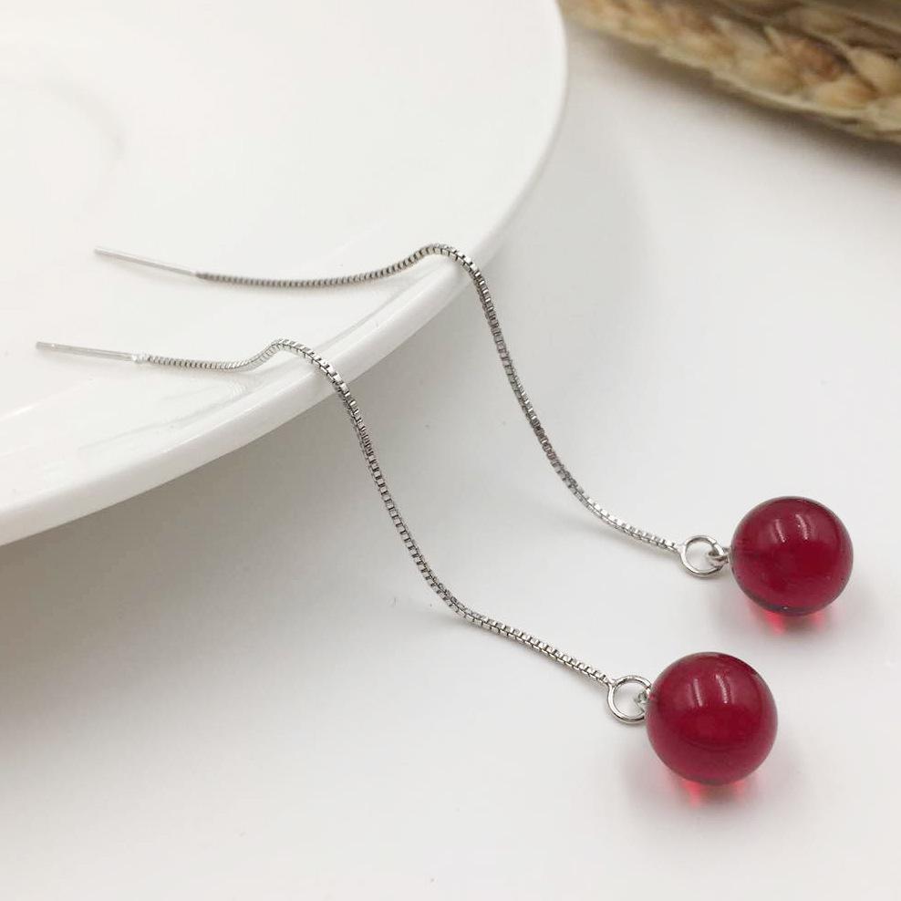 Modischer Beliebter Ohrschmuck für Frauen Lange Damen Natürlicher Achat Ohranhänger Accessoires