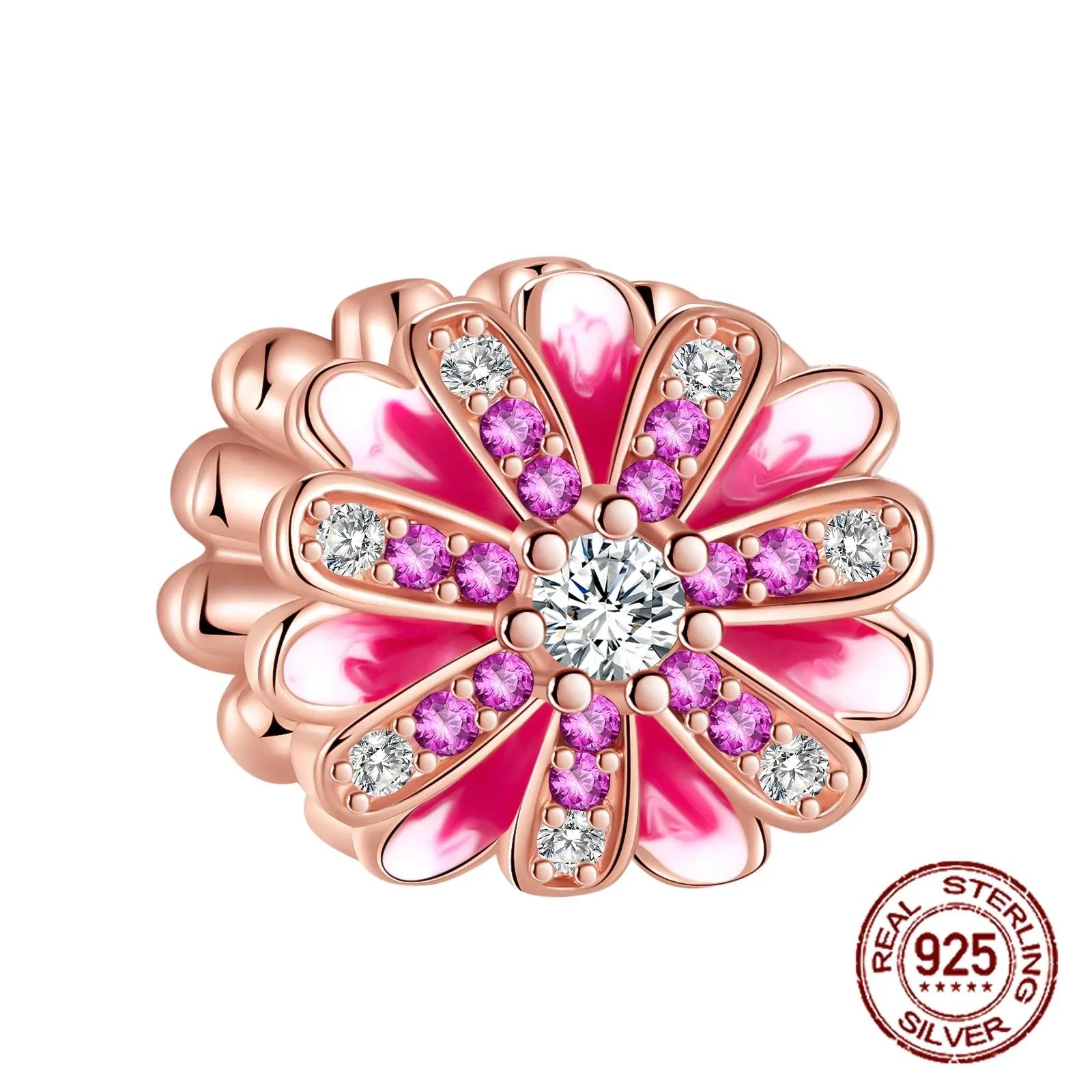 

S925 Серебряная бабочка, сверкающий цветок ириса, тюльпана, лаванды, подсолнечника, бусины, подходят для оригинального браслета, бусины «сделай сам», женские украшения