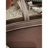 2025 New first layer TC cowhide minimalist wind stitch inside and outside full leather shoulder bag large capacity tote bag wholesale