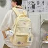 Japanese Ba Chi Pain Bag Large Capacity School Bag Female High Value Cute Plaid Backpack Junior High School Students Class Backpack Trend