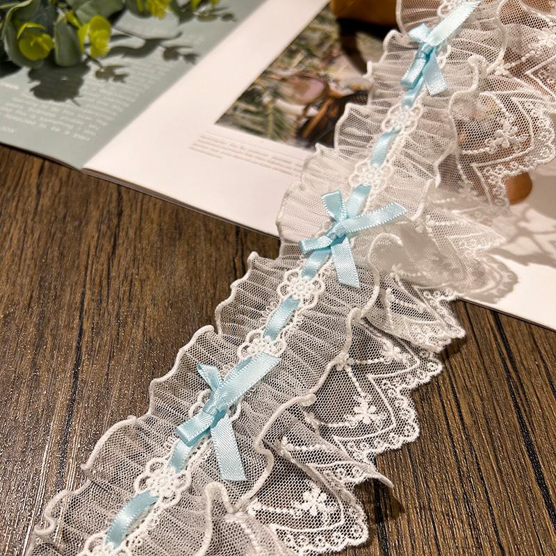 Bow Pleated Ribbon Lace Handmade Diy Decoration Baby Clothes Skirt Hem Clothing Accessories Curtains Home Decoration Accessories